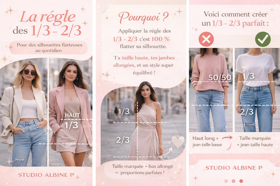 Comment équilibrer sa silhouette, qu'elle est la règle des 1/3-2/3 ?