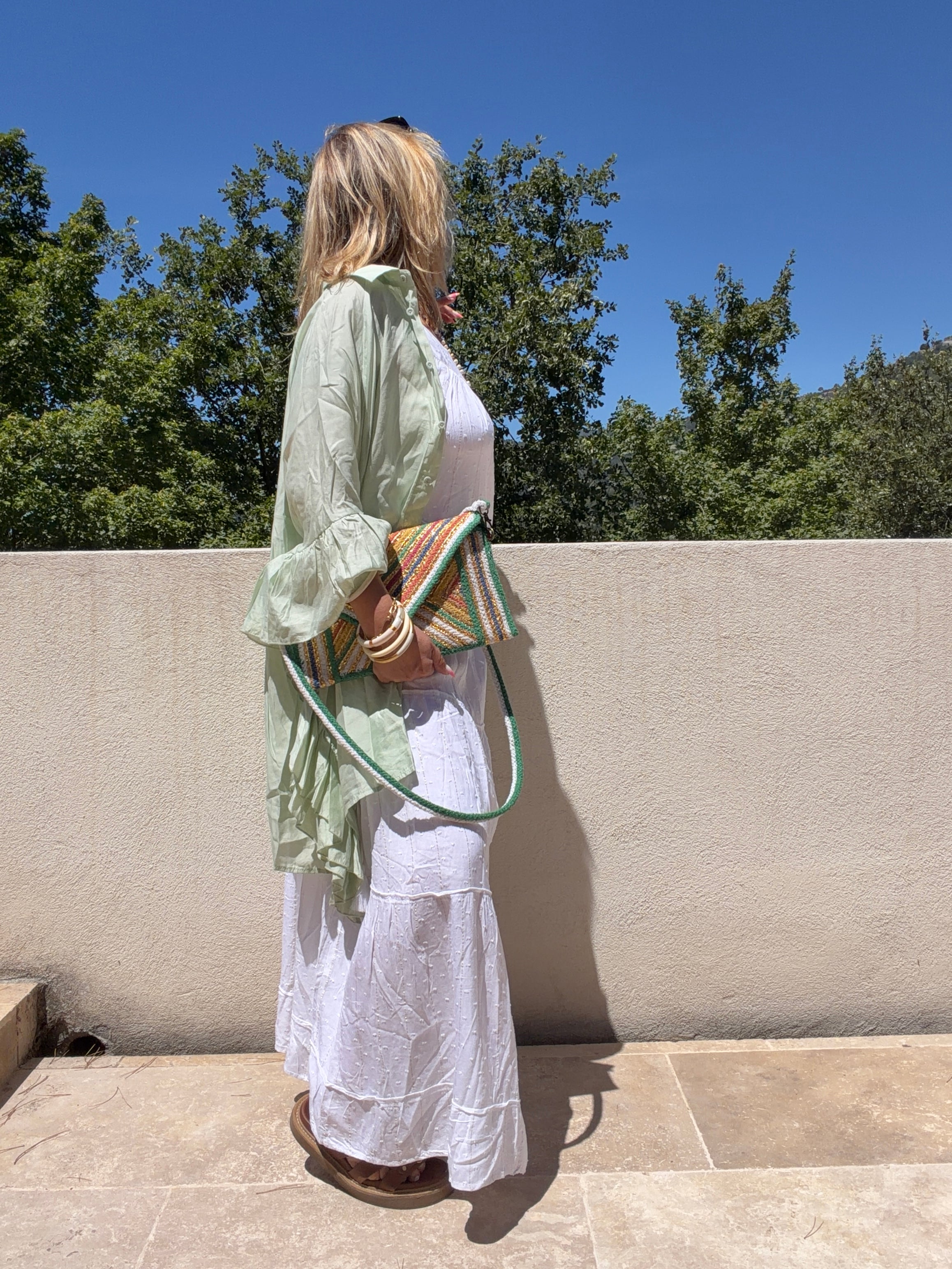 Pochette Falbala Verte