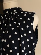 Détail pois blancs blouse Romy en coton Studio Albine P