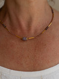 Collier Raphaël ras de cou avec pierre violette Studio Albine P