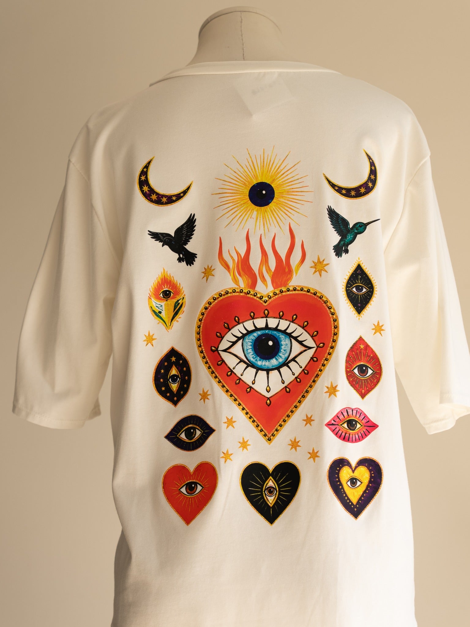 Détail T-shirt Céleste blanc 100% coton Studio Albine P